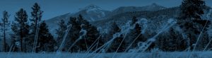 Blue duotone of mountains
